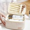 Advanced Sense Cream Cake Cosmetic Bags for Female Hand Carrying Travel Makeup Storage Bag Portable PU Wash Toiletries Bag
