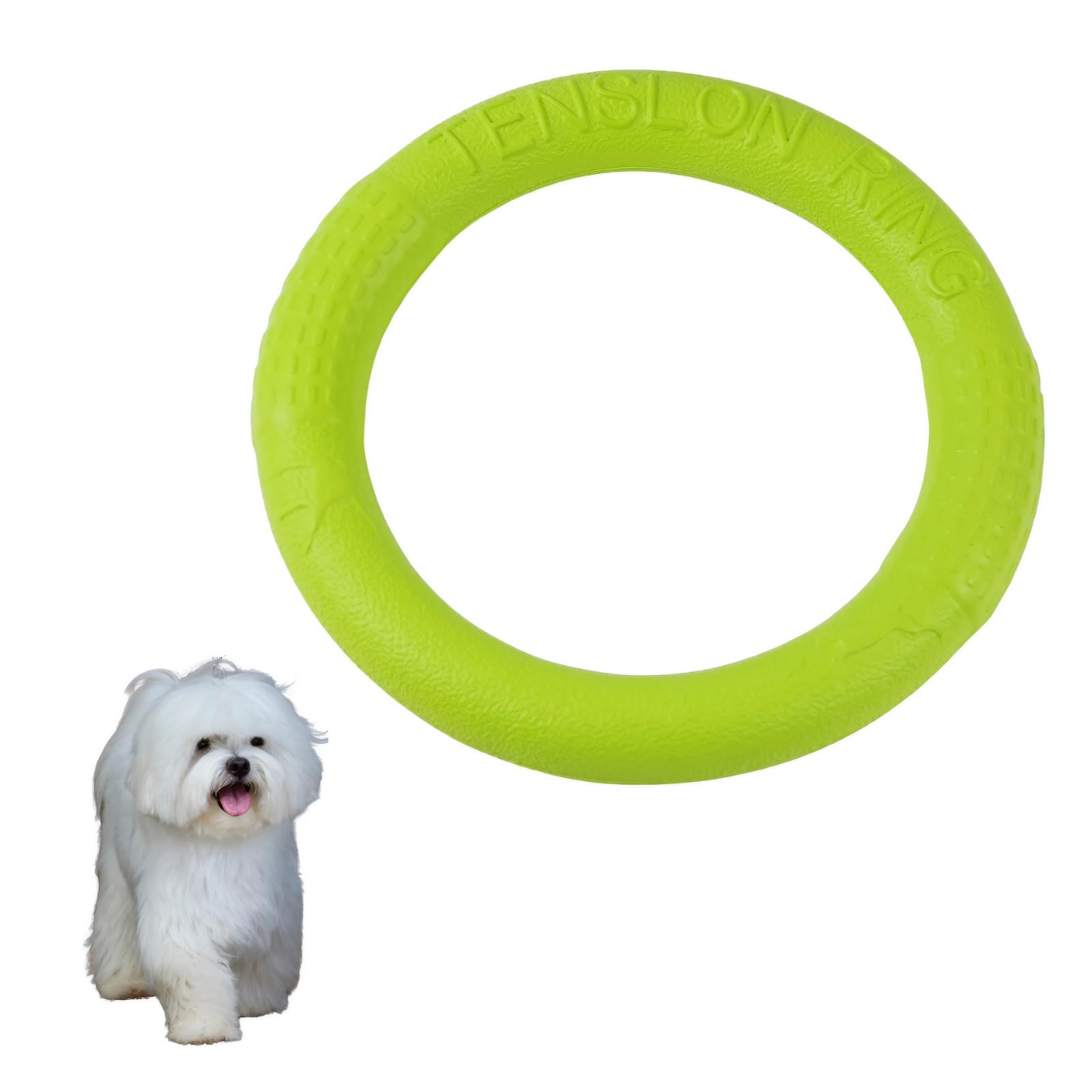 

DIZLAS Игрушка для собак Кольцо для жевания Фрисби Стресс Плавает в воде Прочная, Крепкая, Облегчение, (зеленый)