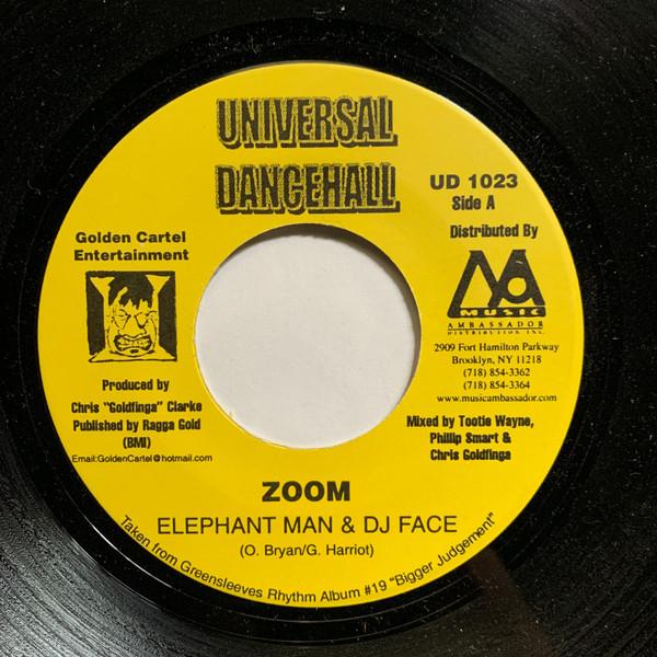 

7-дюймовая пластинка ELEPHANT MAN, DJ FACE - Zoom UD1023 Universal Dance US Регги, Ска и Даб Б/У