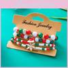Christmas Character Acrylic Bead Bracelet With Holiday Decor For Women Gift