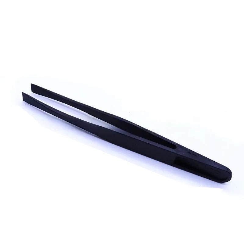 New Arrival 5pcs/set Portable Black Straight Bend Anti-static Plastic Tweezer Heat Resistant Repair Tool
