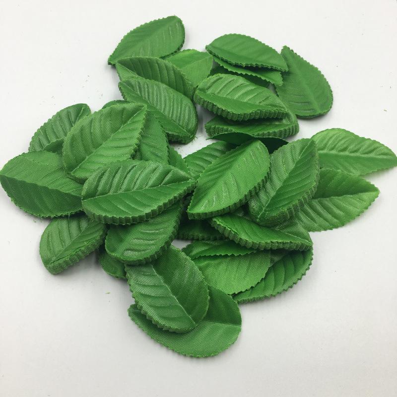 

200/400Pcs 5.5cm Artificial Green Rose Leaves for DIY Craft Scrapbook Flower Arrangement Home Room Wedding Garland Decoration 200Pcs зелёный