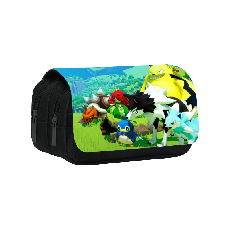 Palworld Mythical Creature Double Layer Nylon Pen Case For Students And School Supplies