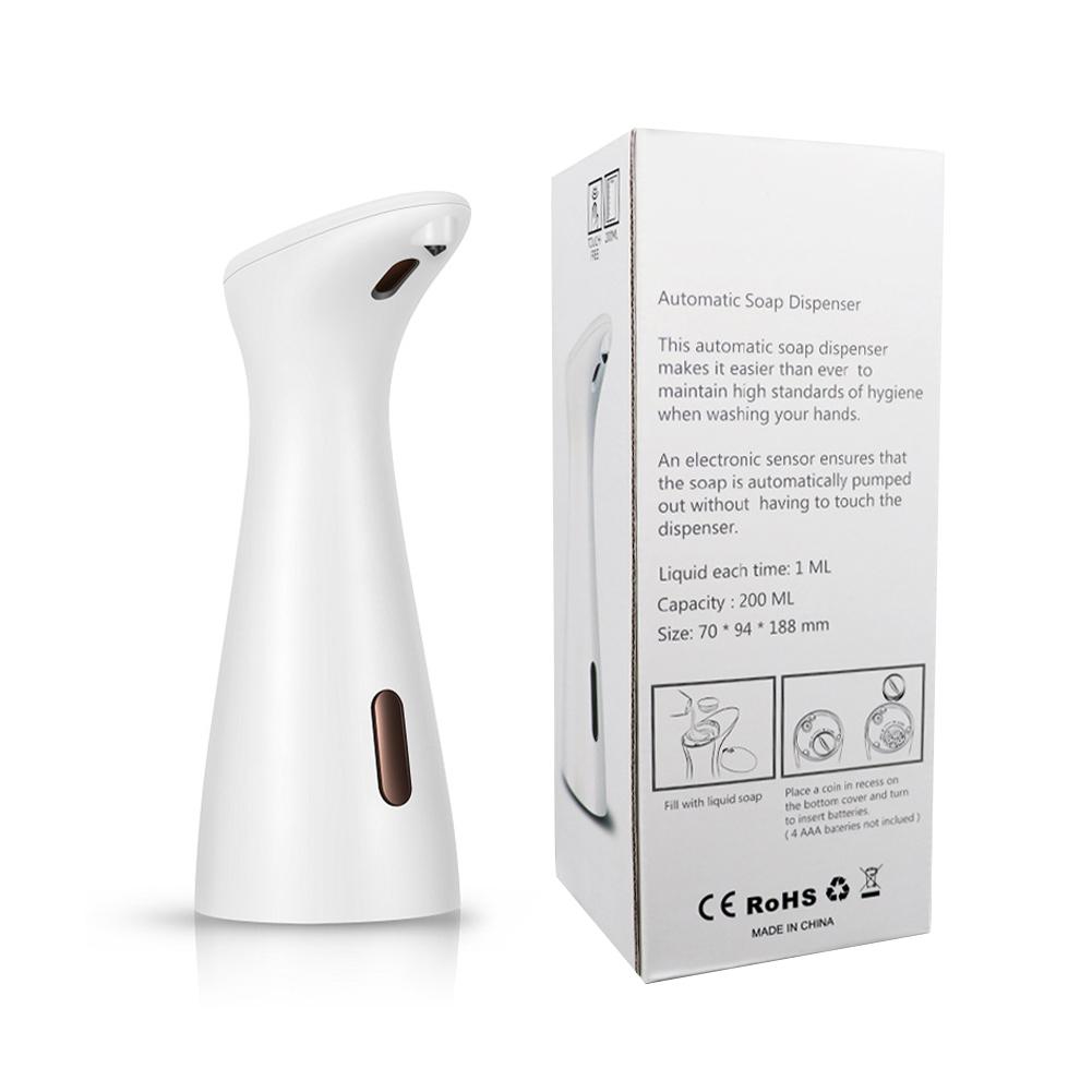 200ml Liquid Soap Dispenser Automatic Hand Wash Dispenser Battery Operated Touchless Intelligent Induction for Kitchen Bathroom