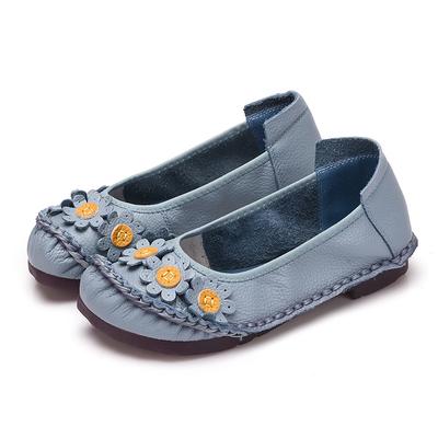 Fashion Designer Shoes Women Loafers Genuine Leather Flats Woman Loafers Oxford Shoes Woman 2024 Flower Ladies Shoes Mother Flats