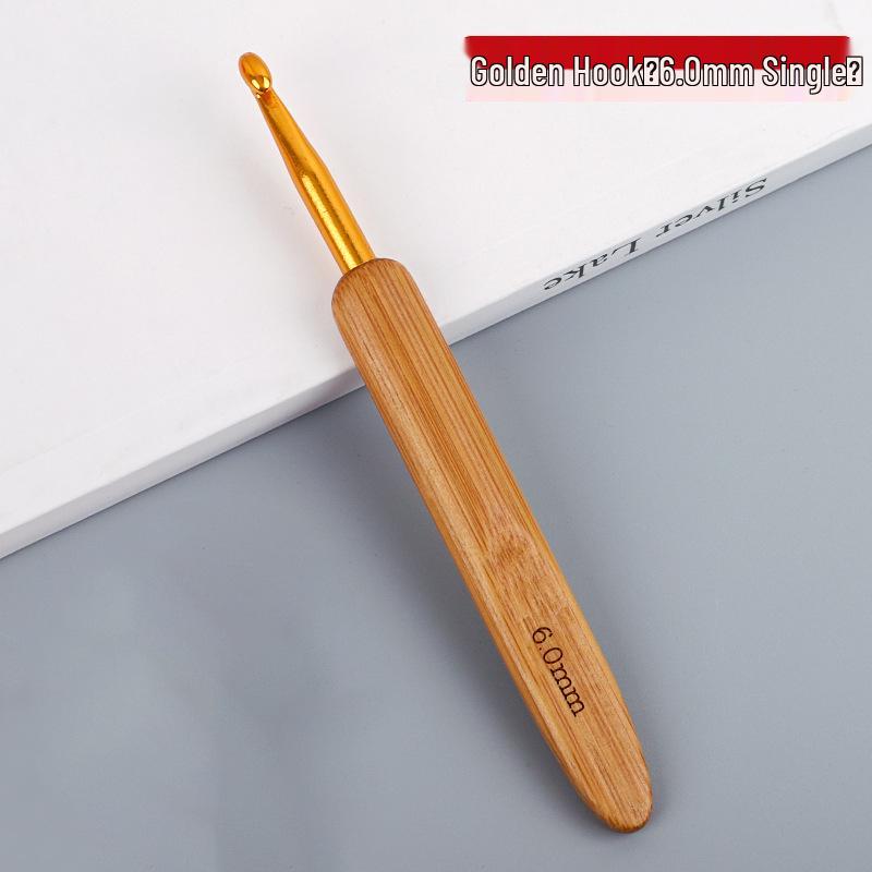 Carbonized Bamboo Handle Crochet Hook for Dreadlock Hair Extensions and Knitting