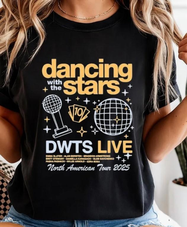 DWTS Live 2025 Shirt, Dancing With The Stars Tour Tee Ballroom Dance Fan T-Shirt Unisex T-Shirt M