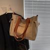 Canvas-Tragetasche mit großer Kapazität für Damen, einfarbiges Designer-Freizeitmodell, Schultertasche