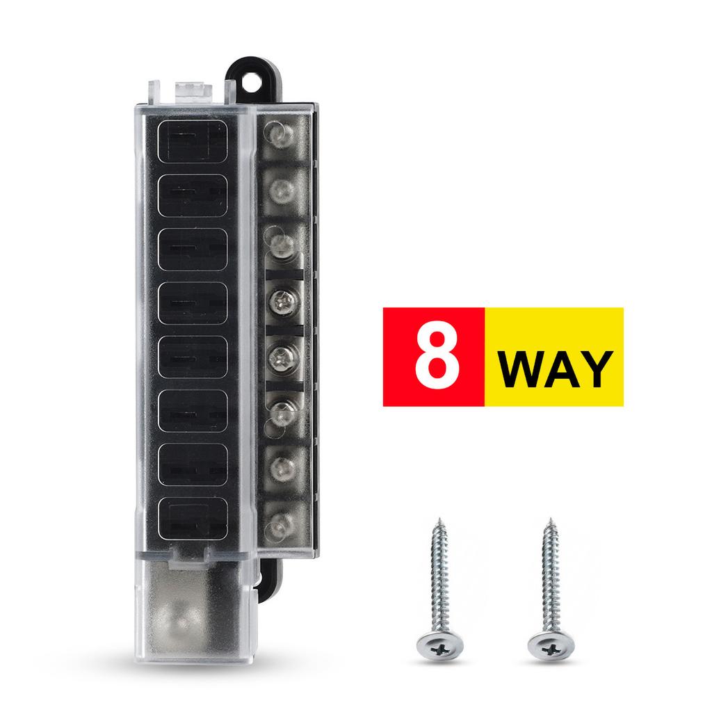 12v 24v Fuse Holder Accessory 4/8 Way Car Truck Circuit Fuse Box Circuit Breaker Blade Fuses 130 Degree Midival Fuse