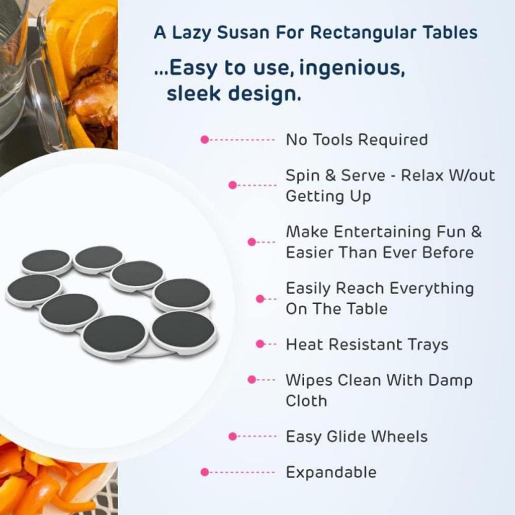 TheLazy Susan Revolution Rotating Dining Table Tray – Portable and Hot-Selling
