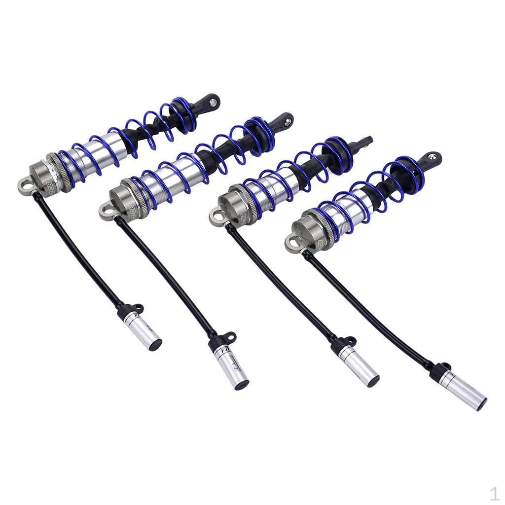 

4 Pieces Front Rear Shock /8 Scale Upgrade Mount Alloy DIY Accessory for Dhk Hpi DF-Model Truck Titanium gray