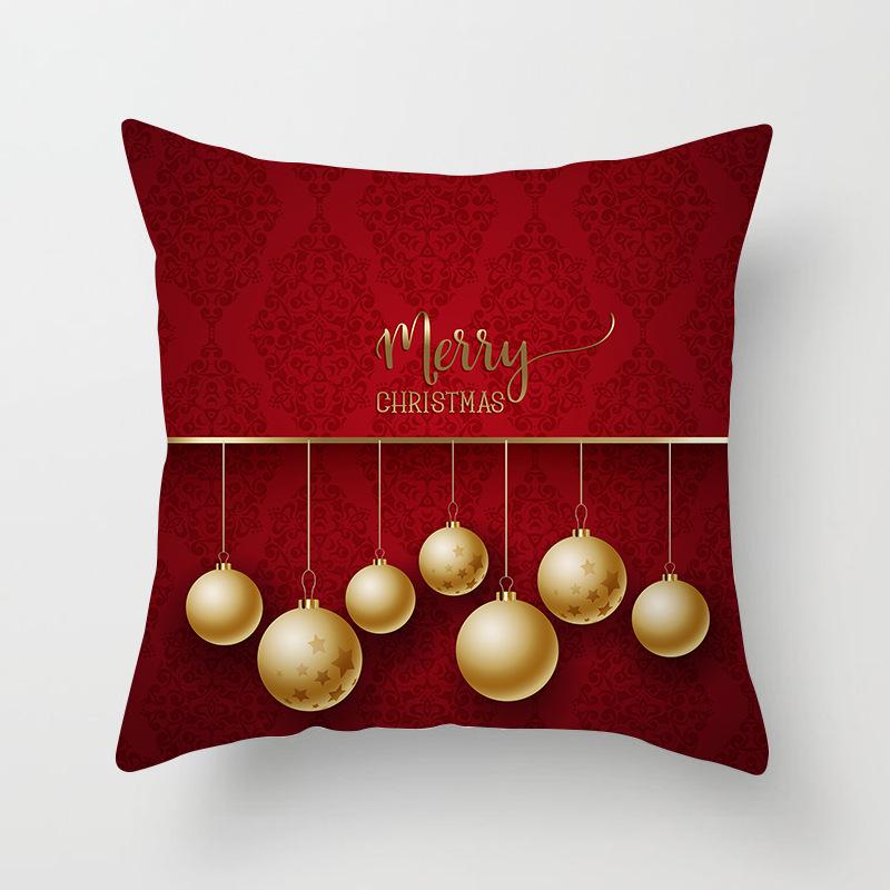 Merry Christmas and Happy New Year Decorative Pillow Cover Sofa Car Office Seat Cushion  Bedroom Room Home Decoration