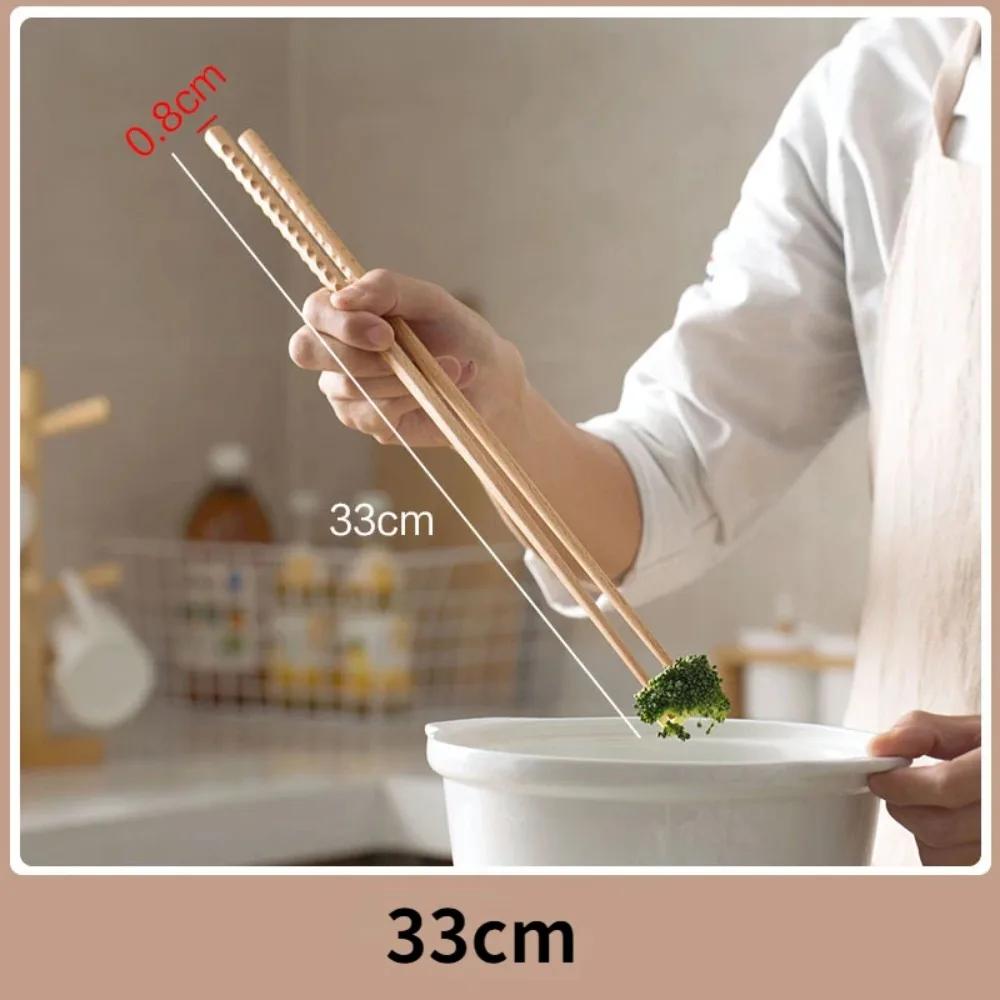 Hot Pot Chopsticks Extended Fried High Temperature Resistant Household Solid Wood Anti-slip Anti-hot High-grade Bamboo Chopstick