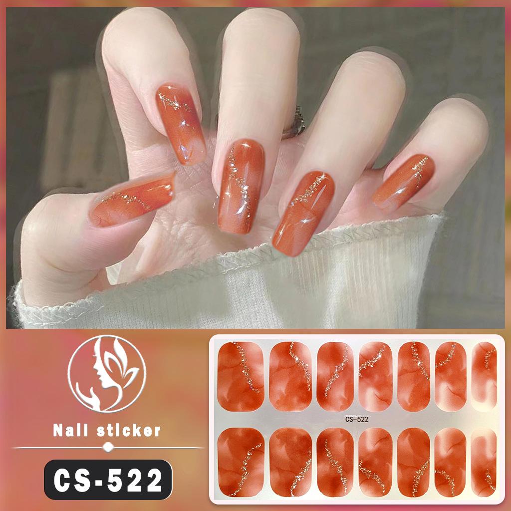 New Series of Waterproof Nail Stickers Made From Soak-free Gel Polish, Full Coverage, Solid Colour, with Iridescent Effect, Nail Paper, Nail Patch