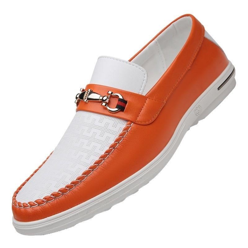 Men's Doudou shoes men's summer breathable driving shoes new casual leather shoes overalls