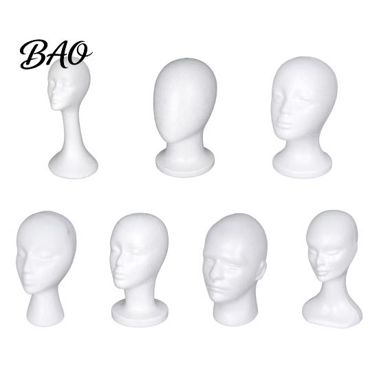 Manichino in schiuma per esposizione in negozio, Testa manichino in schiuma, Supporto per cappelli da uomo e donna, Testa per supporto leggero per parrucche, Parrucche