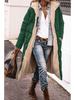Slim Fit Double Sided Hooded Cotton Cardigan Jacket Long Sleeve Solid Color Coat