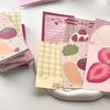 Cute Fruit Pattern Theme Design Reusable Stick Note Selves Adhesive Write Pad Removable for Journaling Office School