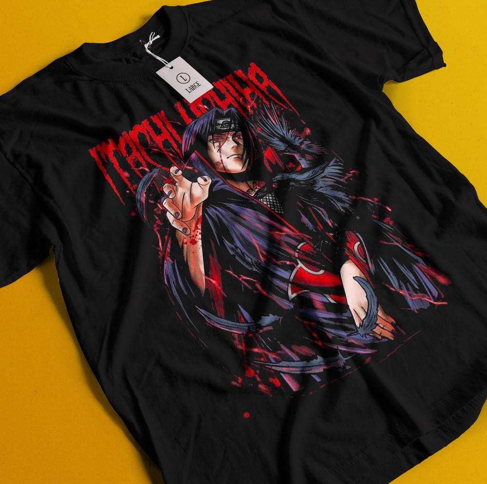 

Itachi Uchiha T-Shirt Naruto Tshirt Jiraya Shirt Madara Kakashi Hinata Anime Tee 3XL