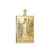Dawapara Pentacles Tarot Card Pendant for Necklace Stainless Steel Golden Black Jewelry Accessories Charms Pendants