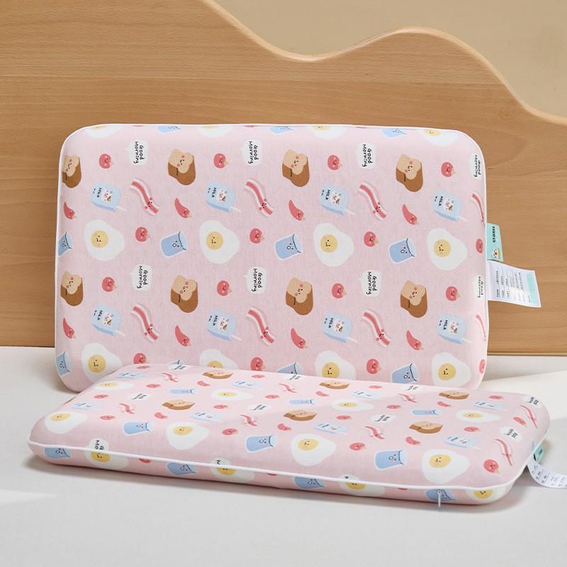Natural Latex Pillow Kids Infants - A-Class Cotton Cover Hypoallergenic 5-10cm Height All-Season Use