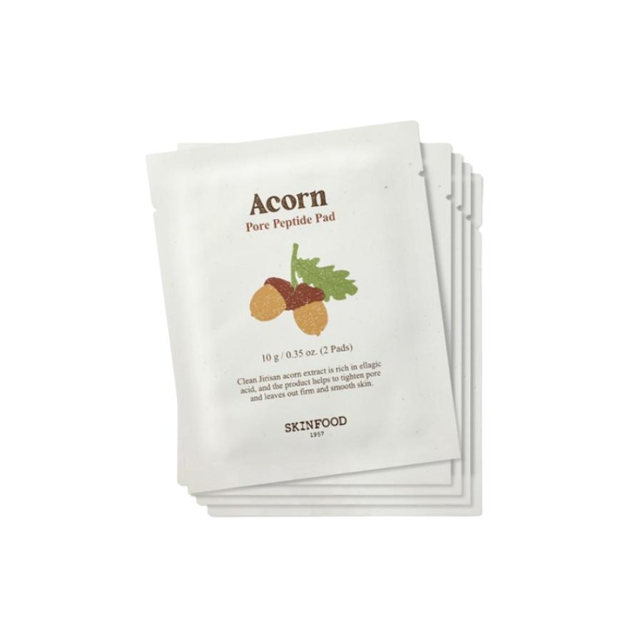 

Портативные подушечки для очищения пор с желудевым пептидом SKINFOOD 2 шт.