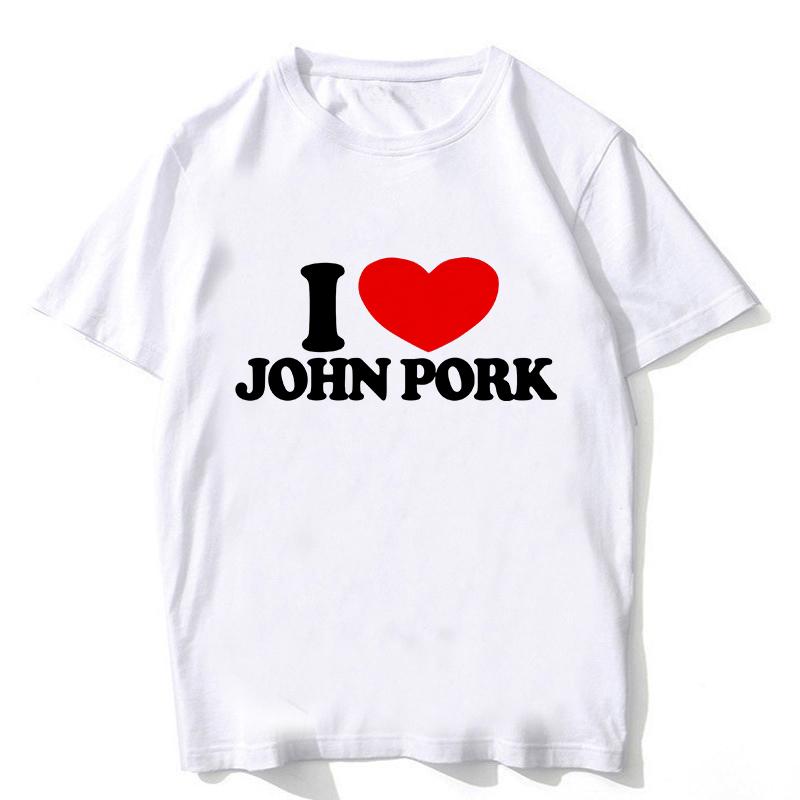 Lustiges John Pork ruft an Anruf annehmen Telefon T-Shirt für Frauen Schwein Tops T-Shirt Gothic Hip Hop T-Shirt Streetwear Kleidung