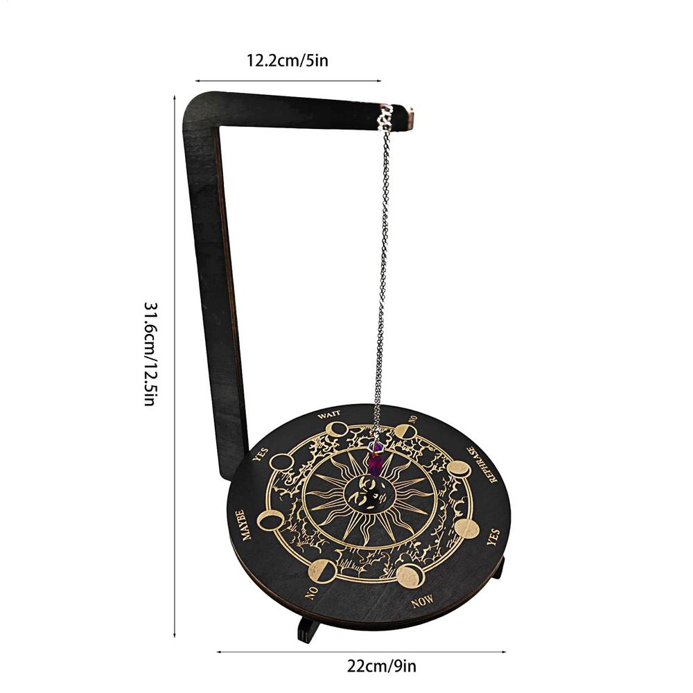 Wooden Pendulum Display Rack Crystal Display Shelf Stand Wooden Witch Pendulum Decorative Stand necklace decor display stand