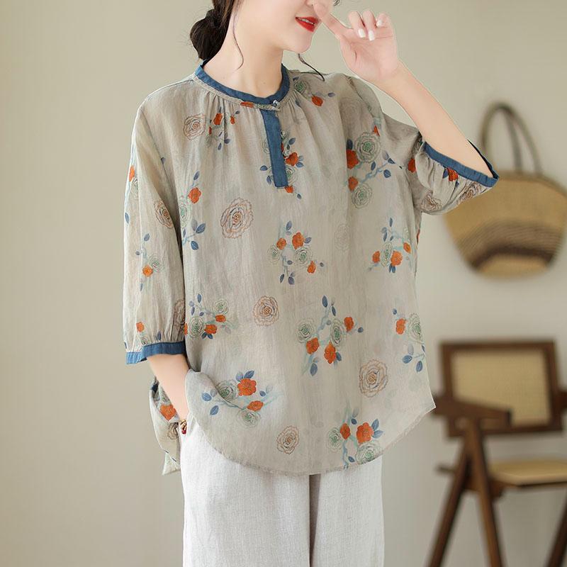 

DIMANAF 2023, женская летняя футболка больших размеров в стиле ретро, ​​модный уменьшающий возраст топ, свободная и ленивая футболка с принтом, тонкая и стильная литературная и художественная футболка для отдыха