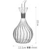 Striped Transparent Glass Oil Bottle Olive Oil Seasoning Soy Sauce Vinegar Leak-proof Kitchen Seasoning Bottle Barbecue Bottle