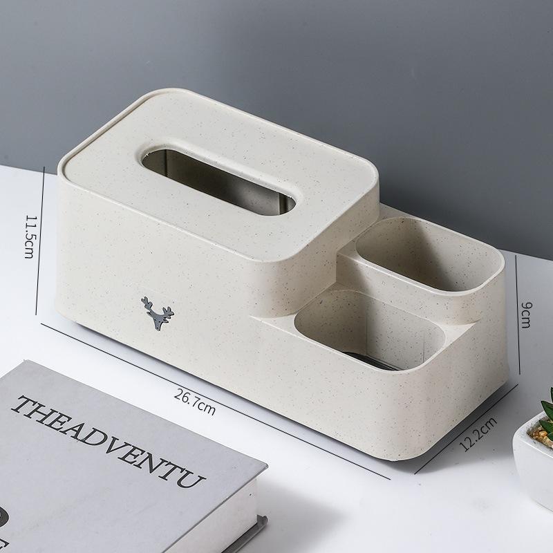 

Коробка для пшеничных салфеток, коробка для хранения с дистанционным управлением, домашняя гостиная, чайный столик, многофункциональная бумажная коробка, коробка для салфеток 26.7*12.2*11.5 белый