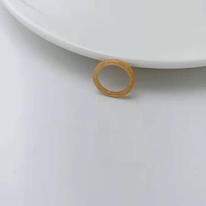 Sada prstenů z pryskyřice a acetátu v mixu barev, kulatý a čtvercový, pro ženy