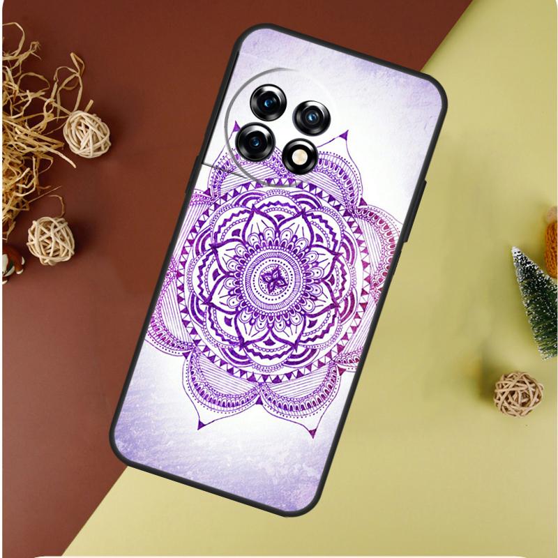 Indian Floral Henna Mandala For OnePlus Nord CE 4 3 2 Lite N20 N30 9 10 Pro 8T 9RT 10T 10R 13R 12R 11 12 13 Phone Case
