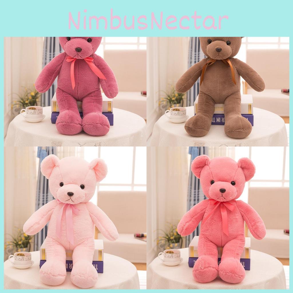Teddy 35cm Bear With Colored Bow Tie Plush Toy Stuffed Animal Doll Gifts Kids