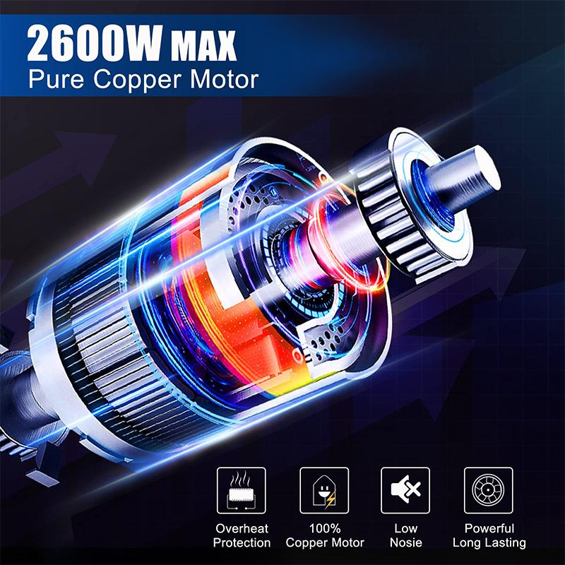 LMETJMA Elektrischer Fleischwolf, Wurstfüller, Hochleistungs-Fleischwolf mit Edelstahl-Schneidklinge, Kubbe-Kit JT365