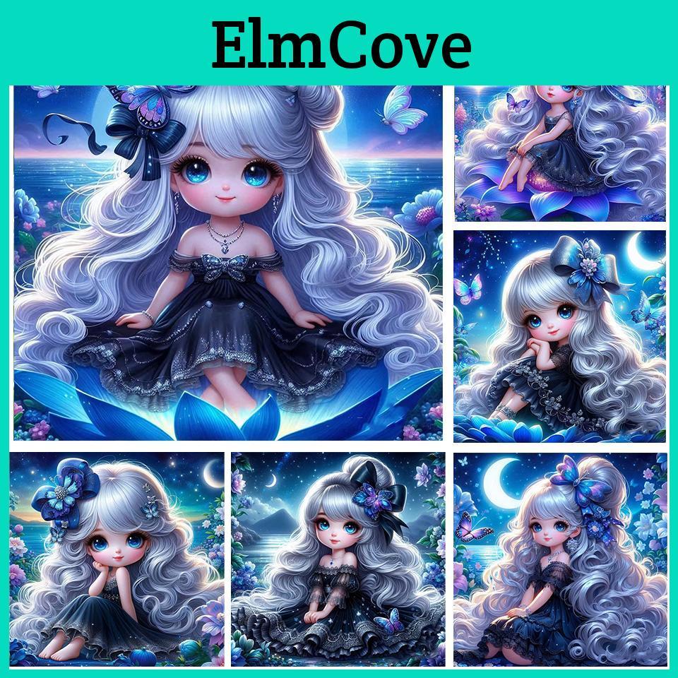 Diy Cartoon Square Diamond Princess Painting Kit Girl Flower Cross Embroidery Handmade Mosaic Art Gift 2024 New Home Renovation