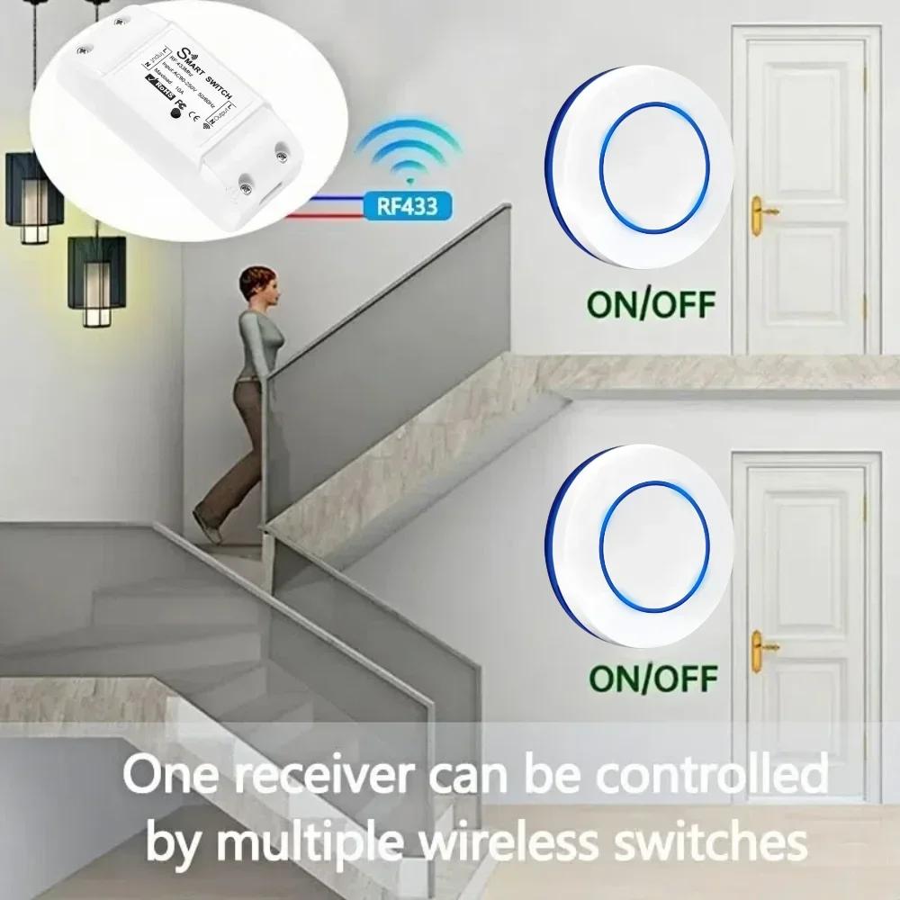 Tuya WiFi Smart Switch 433MHz RF Wireless Remote Control Universal Breaker Timer Voice Control Smart Life APP For Alexa Google