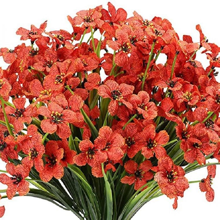 Artificial Spring Garden Flowers: Outdoor Simulation Grass and Floral Decoration
