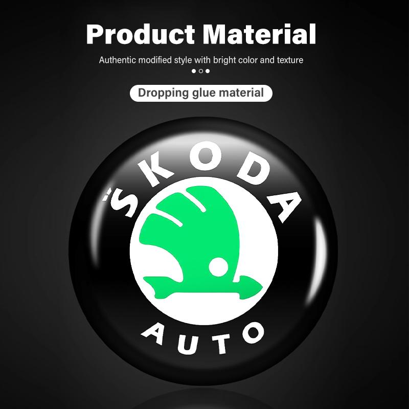 VAN4 For Skoda Car Door Keyhole Sticker Lock Protector Lock Core Decal Accessories octavia a5 a4 mk1 2 fabia superb rapid mk3 yeti