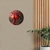 8x8 Inch Round Metal Wall Art Japanese Woman Kimono Cherry Blossom Vintage Home Decor UV Resistant Scratch Proof Hanging Sign