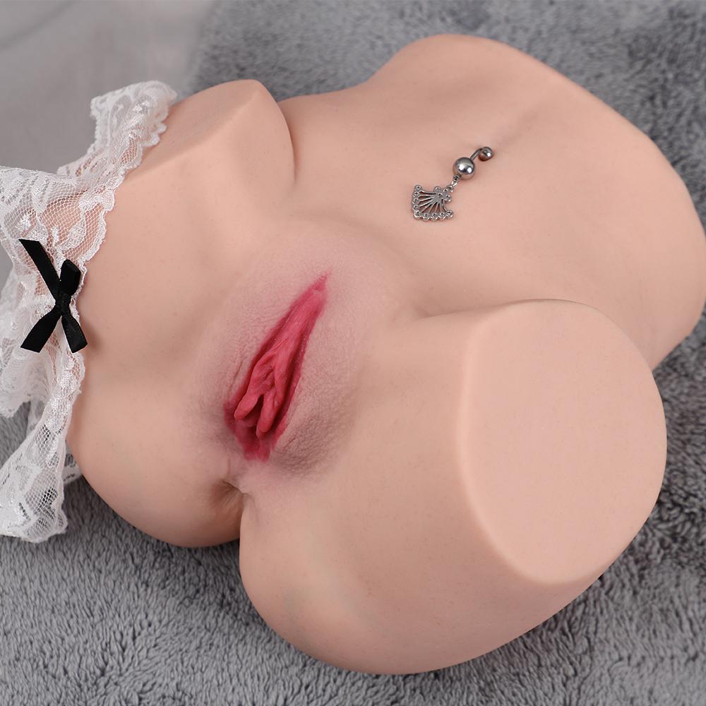 Masturbator Realist pentru Șolduri 3,5 KG pentru Bărbați - Design cu 2 Orificii (Vagin Adânc & Anal Strâns) cu Pizdă și Fund 3D Realiste&Șold de Păpușă Sexuală Ultra-Realistă