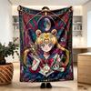 Sailor Moon Print Blanket - Soft & Comfortable, for Bedroom, Travel, Sofa, Home Decoration - Birthday Christmas Gift for Friend