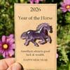 With Card Crystal Horse Figurine Handcrafted Clear Crystal Lucky Crystal Figurine Mini Size Turquoise Horse Figurine