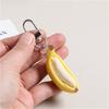 3PCS Creative 3D Simulation Half Peeled Banana Keychain, Cute Fruit Bag Charm Pendant