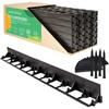 Plastic Garden Border 18 Meters with 100 Ground Stakes - Flexible Lawn Edging, Easy To Use - 18 Edges