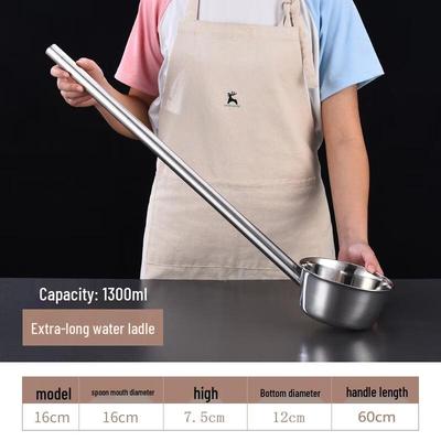 HANDUNYOU Stainless Steel Ladle with Extra-Long Handle