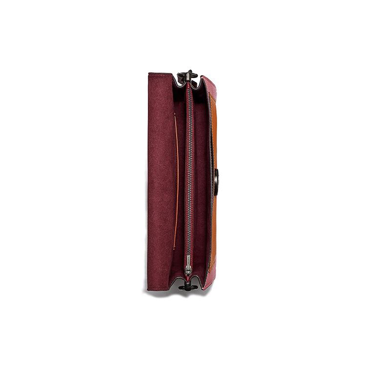 New COACH Tabby Multicolor Leather Wine God Bag One Shoulder Crossbody Shoulder Bag Women's Pink Purple Orange Multicolor 76105-V5NGU