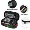 Pencil Case 300D Polyester Multi Compartment Zipper Closure with Mesh Pocket Removable Divider and Pen Slots for School and Study