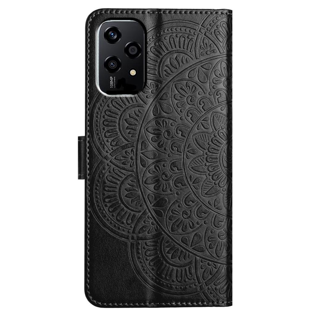 For Honor 200 Lite Lederhülle mit Kartenfächern, Mandala-Muster, Handyhülle mit Ständer