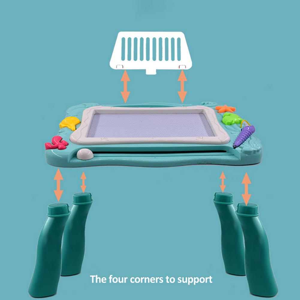 Wielofunkcyjny stolik do zabawy dla dzieci 2 w 1 Graffiti Magnetyczna tablica do pisania Stół do budowania dla dziewczynki chłopca